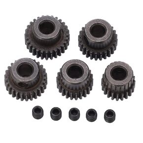 Motor Gear for Monster, 5 Pcs 48DP RC Motor Gear Steel 20T 22T 24T 26T 28T for 1/10 RC Truck Climbing Car, with 5mm Axle Diamet