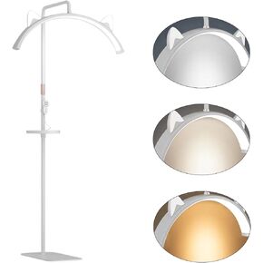 Lash Light for Tech Tech ، LED Floor Light 28 بوصة خفيفة ، ضوء الرموش 28 بوصة خفيفة ، ضوء الوشم مع آذان القط + صينية ، مصباح PMU ، مصباح القمر الوجه ، الإضاءة لتصوير الجمال