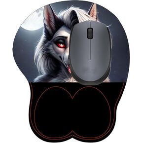 ثلاثية الأبعاد ألعاب Mousepad مع Wrist Rest Cartoon Desk Mat Soft Silicon Mouse Mouse Pad House Host Slip Pad Hit Slip مع دعم الرسغ (Loonaa 3)