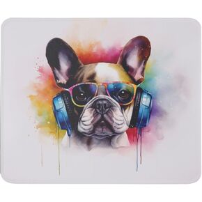 ملون بلاد الفأر الفرنسية ملونة - هدايا Frenchie Frenchie Frenchie - محبي الكلاب - جرو الطلاء - الهدايا لمحبي الحيوانات الأليفة - Mouse Mouse 9.5 بوصة للكمبيوتر أو الكمبيوتر المحمول