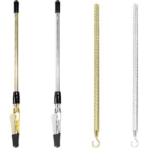 سوار سوار السوار 4pcs السوار السوار ، 2 نوعا من المعادن غير القفل المساعد لضعف على نفسك ، قلادة المجوهرات أداة مساعد المشبك