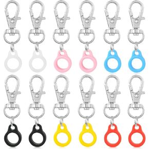 10 PCS CLIPS SILICONE PEN PEN CLIP CLIPS PEN PEN CLIPS مع شارة قفل جراد البحر لمقاطع شارة شارة محول الشارة (أبيض) (أبيض)