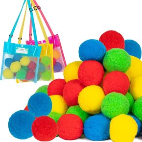Fozi Cozi ، 52pcs كرات المياه مع حقيبة شاطئية شبكية للأطفال الذين تتراوح أعمارهم