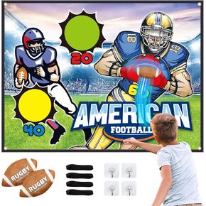 مجموعة ألعاب كرة القدم - لعبة Target Toss Party ، ألعاب كرة القدم مع لاصقة ، هدية للأطفال فتيل فتيات ألعاب