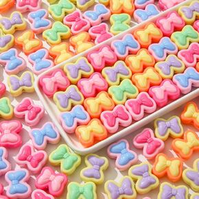 150pcs حبات أكريليك ملونة زهرة الخرز قوس قزح شمس زهرة الخرز لمجوهرات صنع سوار DIY المصنوع يدويًا ، مستلزمات حرفة مفتاح السحر (لون قوس قزح)