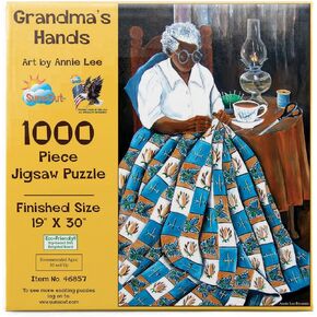 SUNSOUT INC - Grandma's Hands - 1000 pc Jigsaw Puzzle by Artist: Annie Lee - Finished Size 19" x 30" - MPN# 46857
