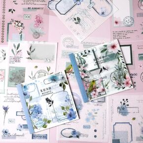 40 ورقة ملصقات قديمة قبل المقطوعة للصحافة ، ملصقات شريط Washi Pet ، مستلزمات Junk Journal ، سلسلة فترة زهرة ، زخرفة مزدوجة للمواد ، ديكور يبت
