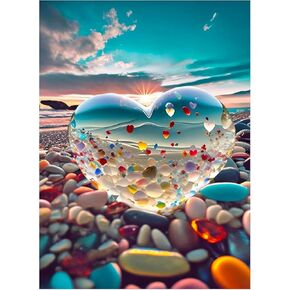 Hutarosl Waterfalls Diamond Painting for Adults,5D Diamond Painting,Landscape Diamond Art Painting,Ancient Pavilions Towers Gem Art for Adults and Crafts Home Decor 12x16inch