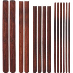 Olycraft 14 PCS Walnut Dowel Rods 4.5/9.8/11.8/15mm قطرها العصي الخشب 7.4 ~ 7.9 بوصة طويلة غير مكتملة الكتل النخامية الخشبية حول العصي الخشبية لبناء مواد SIY Craft Supplies