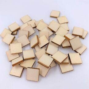 Nuo Rui Stud arring Wood Squares 1/2 "(12mm) Laser Cut Jewelry Blanks 50 age