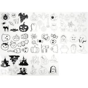 8Pcs Shrinky Paper Art Films, Halloween Wide Application Easy to Create Shrinky Dink Sheets for Making Hanging Ornaments Key Chains Accessories