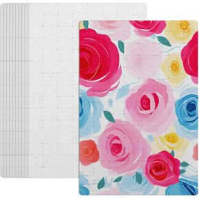 28 مجموعة فارغة تسامي A4 بانوراما ، DIY Heat Press Transfer Transfer Thermal Transfer Jigsaw ، تصوير بانوراما بانوراما بانوراما بيضاء قابلة للانقصاد من لآلة صانع الرقصات (A4-120 قطع) بواسطة Ihdyppew