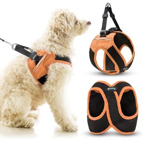 Gooby Escape Free Easy Fit X in Dog Harness - Atlanta Peach ، كبير
