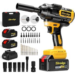 Cordless Impact Wrench 1/2,900Ft-lbs (1200N.m) High Torque Impact Gun, Power Impact Driver Wrench Electric Impact Gun Wrench Variable Speeds for Car/Truck RV/Mower