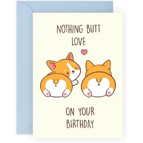 Central 23 Sausage Dog Birthday Card بالنسبة له - Corgi Love - بطاقة عيد ميلاد سعيد لأمي أبي ابن الابنة - هدايا للرجال - تأتي مع ملصقات ممتعة