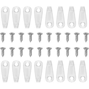 HARFINGTON 200Pcs Picture Frame Backing Hardware Clip with 200Pcs Screws Turn Button Fasteners Set Picture Turn Backing Clips for Craft Hanging Picture Drawing, Transparent