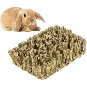 Rabbit Grass Bed Timothy Hay Bunny Mat – Natural Chewable Pet Nest for Rabbits, Guinea Pigs, Hamsters – Safe, Organic