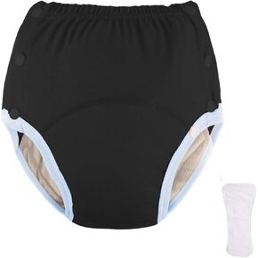 Pocket Nappies,Unisex Incontinence Cloth Diapers,Incontinence Diapers for Adults and The Elderly,Pure Cotton Diapers,Washable and Reusable,Unisex Diaper Underwear,Purple