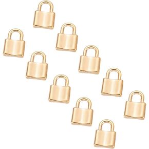 UNICRAFTALE 10pcs 22mm Golden Padlock Charms 304 Stainless Steel Pendants Love lock Pattern Charms 6x7mm Large Hole Pendants for DIY Necklaces Jewelry Making Accessory