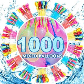 1000pcs بالونات المياه ، والبالونات المياه سريعة ملء 1000 بالون ماء ختم للبنات للأطفال الفتيان في الهواء الطلق ألعاب ألعاب الصيف الرش للحفل