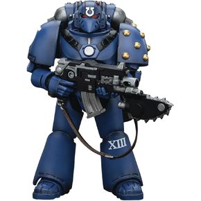 Joytoy Warhammer 40k: Ultramarines Mkvi تكتيكي فرقة الفيلق مع سلسلة عمل 1:18