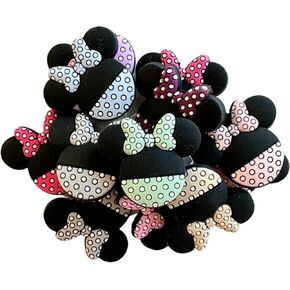 Mouse Ears Assorted Colors Focal Beads Silicone | 12 pk Bulk Wholesale for Freshie String Hangers Beadable Pen Magical Mini Badge Clip