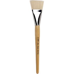 Silver Brush Limited 8001-50 Silver Jumbo White Hog Bristle Flat Paintbrush for Oil, Acrylic, Heavy Body Paints, Gesso & Grounds, Varnish & Top Coat, Size 50, Mid Length Handle