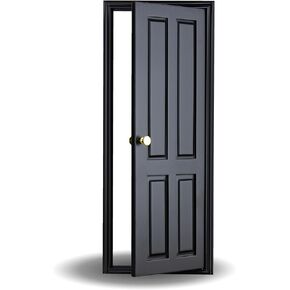 1/6 Scale Wooden Dollhouse 4 Panel Door – 4-Panel Design with Handles – Classic Design – Easy Installation– Multiple Colors Available (White)