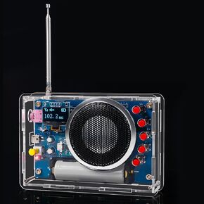 Projects STEM DIY Toys Build oled Fṃ Radio Speaker Science Experience Kit و Gifts للبالغين والمراهقين ومجموعة Soldering Project for Science