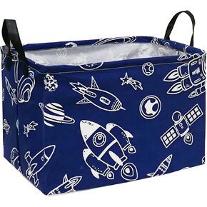 Rectangle Foldable Gift Laundry Basket, Storage Basket for Dirty Cloth, Toys Nursery, Kids Clothes Basket Laundry Hamper with Handles for Room Decor (REC-Dragonfly)