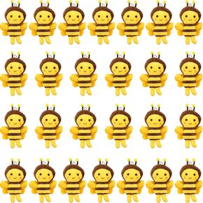 MINI BEE محشو ألعاب حيوان أفخم نحل أفخم بنية العسل