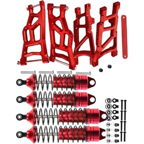 ترقيات جزء ل 1/10 Slash 2WD ، Big Bore RC Scrack Absorber ، Arbense Armension Arm Arms Up ، Red