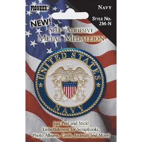 الميدالية المعدنية العسكرية ذاتية اللصق 2 "-Navy