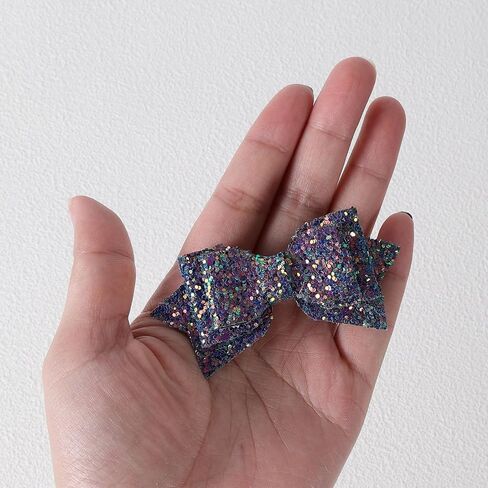 Glitter Orange Hair Bows 3in Sparkly Sequins Hairpins Alligator Clips Small Cute Cheer Hair Barrettes for Toddler Teen Baby Girls Happy Fall Thanksgiving Dress Decor Accessory Gift in Saudi Arabia