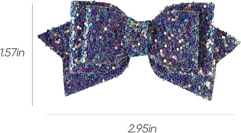 Glitter Orange Hair Bows 3in Sparkly Sequins Hairpins Alligator Clips Small Cute Cheer Hair Barrettes for Toddler Teen Baby Girls Happy Fall Thanksgiving Dress Decor Accessory Gift in Saudi Arabia