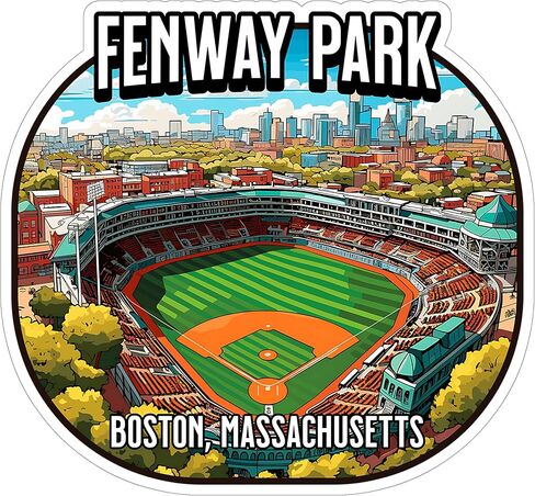 Fenway Park Boston Massachusetts Sticker 4 بوصة - صائق الفينيل المقاوم للماء للبهلوانة الزجاجة المائية المحمولة - ملصقات جمالية طويلة الأمد للبالغين ID44990 in Saudi Arabia
