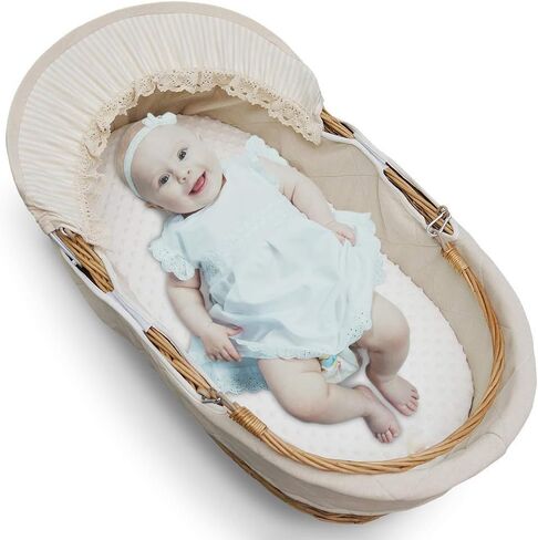 Stretchy Bassinet Sheet, Breathable Universal Minky Cradle Sheet for Rectangle, Oval, or Hourglass Bassinet Pads/Mattress, Ultra Soft Fitted Sheets for Baby Boys Girls in Saudi Arabia