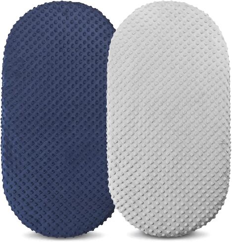 Stretchy Bassinet Sheet, Breathable Universal Minky Cradle Sheet for Rectangle, Oval, or Hourglass Bassinet Pads/Mattress, Ultra Soft Fitted Sheets for Baby Boys Girls in Saudi Arabia