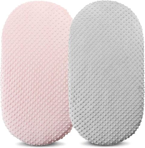 Stretchy Bassinet Sheet, Breathable Universal Minky Cradle Sheet for Rectangle, Oval, or Hourglass Bassinet Pads/Mattress, Ultra Soft Fitted Sheets for Baby Boys Girls in Saudi Arabia