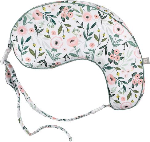 Boppy Uplift Nursing Pillow, Gray Gentle Leaves, Baby Reflux Pillow Designed to Help Reduce Spit-Ups for Breastfeeding, Bottle Feeding or Combo-Feeding, Comfortably Contoured for Feeding in Saudi Arabia