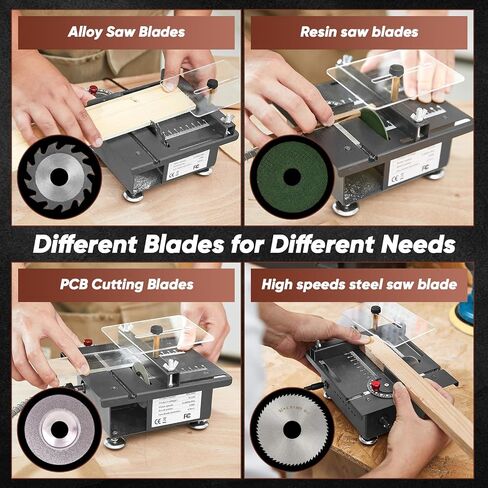 Saker Mini Multi-Functional Table Saw Height Adjustable,Mini Table Saws for Crafts,Portable Mini Desktop Electric Saw for Wood Cutting,Speeds & Angle with More Accessories for Plastic Acrylic Cutting in Saudi Arabia