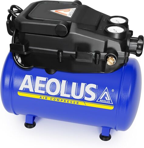 Ultra Quiet Air Compressor, 65dB, Oil-Free, Quick Couplers,115PSI, Portable Electric for Car and Bike Tires, Nail Gun, and Pneumatic Tools, Garage, Shop (9L 120V/60Hz) in Saudi Arabia