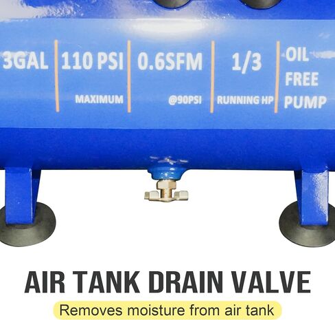 Ultra Quiet Air Compressor, 65dB, Oil-Free, Quick Couplers,115PSI, Portable Electric for Car and Bike Tires, Nail Gun, and Pneumatic Tools, Garage, Shop (9L 120V/60Hz) in Saudi Arabia