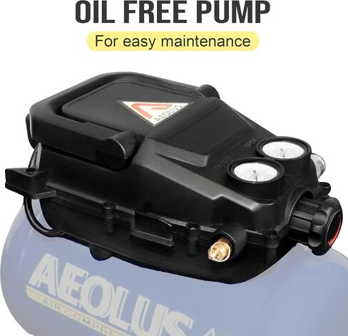 Ultra Quiet Air Compressor, 65dB, Oil-Free, Quick Couplers,115PSI, Portable Electric for Car and Bike Tires, Nail Gun, and Pneumatic Tools, Garage, Shop (9L 120V/60Hz) in Saudi Arabia