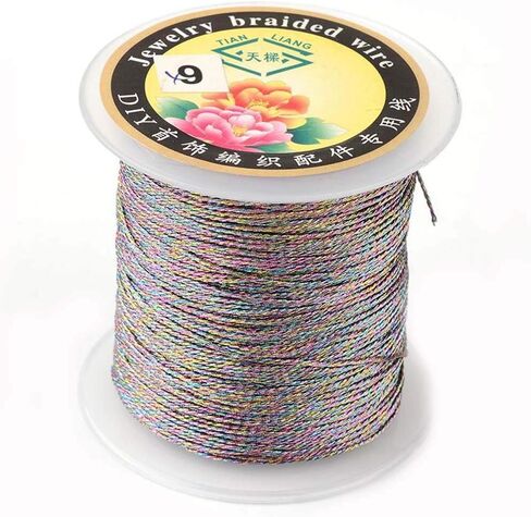 Pandahall 54Yards/Roll 3 Rolls Round Metallic Cord 12-Ply 1mm Tinsel String Craft Braided Thread Gold for Jewelry Making Gift Wrapping Hanging in Saudi Arabia