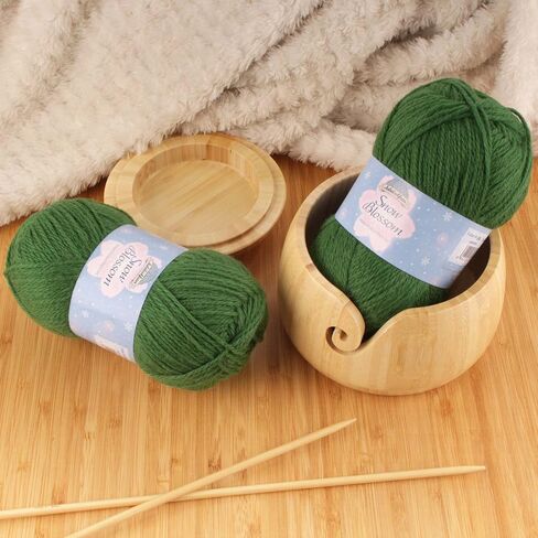 JubileeYarn Snow Blossom Yarn - DK Superwash Wool - Leafy Green - 2 Skeins in Saudi Arabia