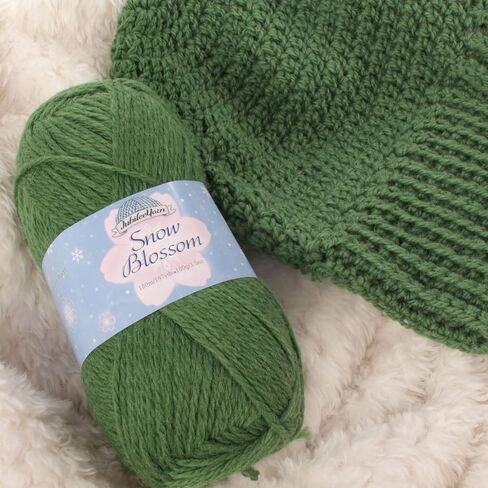 JubileeYarn Snow Blossom Yarn - DK Superwash Wool - Leafy Green - 2 Skeins in Saudi Arabia
