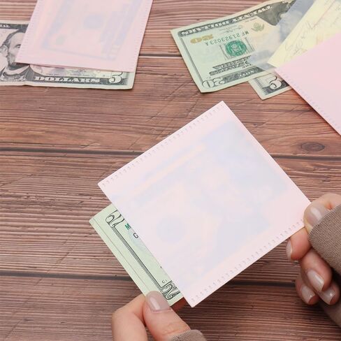 12 ورقة صقيع PP مظروف نقدي صغير 3.15x3.5 بوصة zipless mini الميزانية النقدية الحشوة الأظرف لا علامة تبويب لا توجد جيوب بطاقة ثقب للأموال مخطط الفاتورة منظم نظام محفظة in Kuwait