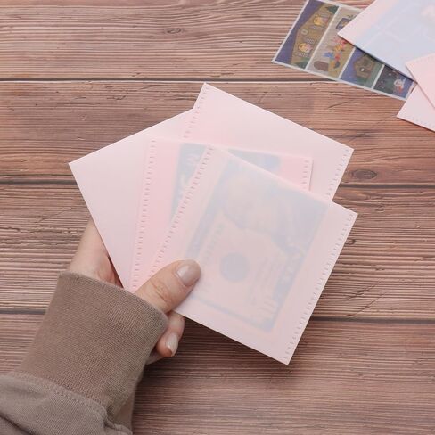 12 ورقة صقيع PP مظروف نقدي صغير 3.15x3.5 بوصة zipless mini الميزانية النقدية الحشوة الأظرف لا علامة تبويب لا توجد جيوب بطاقة ثقب للأموال مخطط الفاتورة منظم نظام محفظة in Kuwait