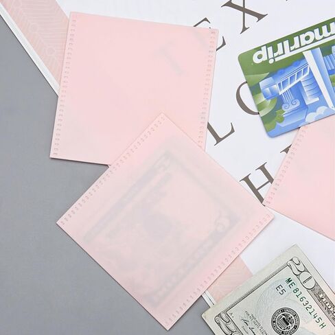 12 ورقة صقيع PP مظروف نقدي صغير 3.15x3.5 بوصة zipless mini الميزانية النقدية الحشوة الأظرف لا علامة تبويب لا توجد جيوب بطاقة ثقب للأموال مخطط الفاتورة منظم نظام محفظة in Kuwait